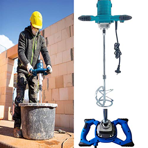 Mörtelrührer Rührwerk 2600W,Betonmischer Handrührgerät Handrührwerk Rührgerät,Industriequalität Betonrührer 1500r/min,6-Gang-Getriebe,M14-Gewinde für Industrie- und Haushaltsmischer von YouseaHome