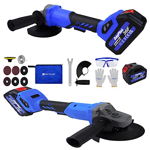 Professional Mini Winkelschleifer 21 V Akku-Winkelschleifer mit 115 mm Scheibendurchmesser, Bürstenlosen Motor Mini Winkelschleifer für Schleifen und Schneiden, 2 Positionen Hilfsgriff Professional Mini Winkelschleifer 21 V Akku-Winkelschleifer mit 115 mm Scheibendurchmesser, Bürstenlosen Motor Mini Winkelschleifer für Schleifen und Schneiden, 2 Positionen Hilfsgriff von YouseaHome