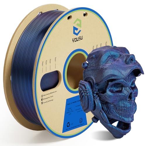 YOUSU PLA 3D Drucker Filament 1.75mm, Chamäleon Farbverschiebung, 1kg (2.2lbs), Maßgenauigkeit ±0.02mm, Premium PLA Filament Colour Changing von Yousu