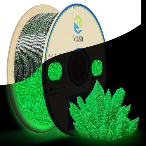 YOUSU 3D Printer Filament PLA Filament 1.75mm Laser Paillette Series-Galaxy Black Filament 1kg(2.2lbs). von Yousu