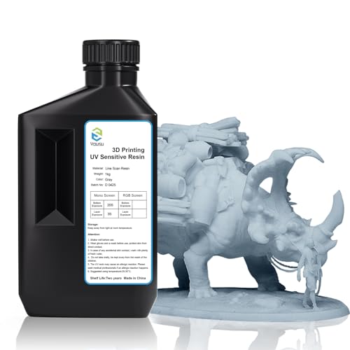 YOUSU 3D Printer Resin with High Precision and High Toughness, Linear SLA 3D Printing Resin Suitable for EMAKE3D Galaxy1 SLA Printer, Grey YOUSU 3D Printer Resin with High Precision and High Toughness, Linear SLA 3D Printing Resin Suitable for EMAKE3D Galaxy1 SLA Printer, Grey von Yousu