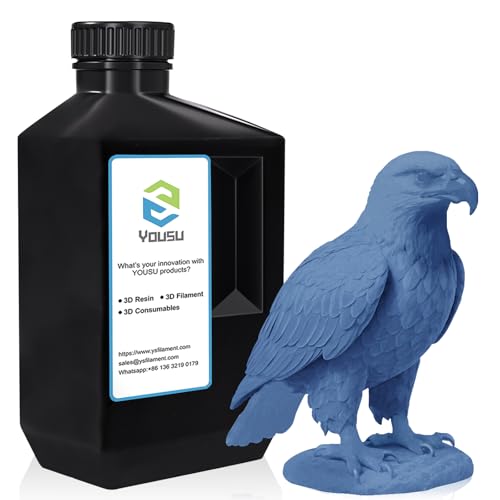 YOUSU ABS-Like 3D Printer Resin 1kg Gray, Rapid LCD UV-Curing Resin 405nm, Standard Photopolymer Resin for LCD 3D Printer YOUSU ABS-Like 3D Printer Resin 1kg Gray, Rapid LCD UV-Curing Resin 405nm, Standard Photopolymer Resin for LCD 3D Printer von Yousu