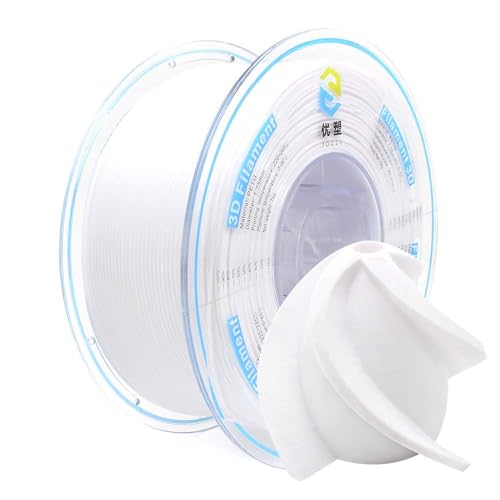 YOUSU PETG 3D Printer Filament 1.75mm White, 1kg PLA Filament (2.2lbs) Better Physical Strength and Layer Bonding Performance, Fit Most FDM Printer (PETG White) von Yousu