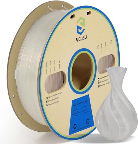 YOUSU pla filament 1.75, 3d drucker filament, 3d filament pla 1kg (2,2 lbs), pla transparent von Yousu