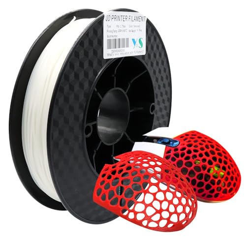 Yousu PVA Filament 1,75 mm, wasserlösliches Stützfilament für 3D-Drucker, 0,5 kg, natürliches PVA, wird bei 55–60 °C Wassertemperatur weich, sodass sich die Filamentstütze leicht entfernen lässt von Yousu