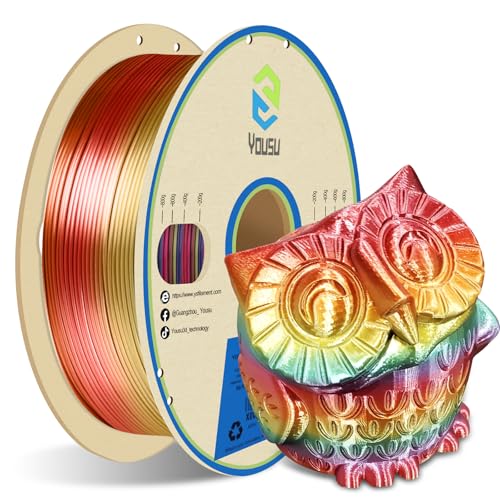YOUSU pla silk rainbow filament, 3d drucker filament, 3d filament mehrfarbig, Regenbogen pla filament 1.75, 3d printer filament pla 1 kg, silk pla rainbow, Rot, Gelb, Blau, Grün, lila YOUSU pla silk rainbow filament, 3d drucker filament, 3d filament mehrfarbig, Regenbogen pla filament 1.75, 3d printer filament pla 1 kg, silk pla rainbow, Rot, Gelb, Blau, Grün, lila von Yousu