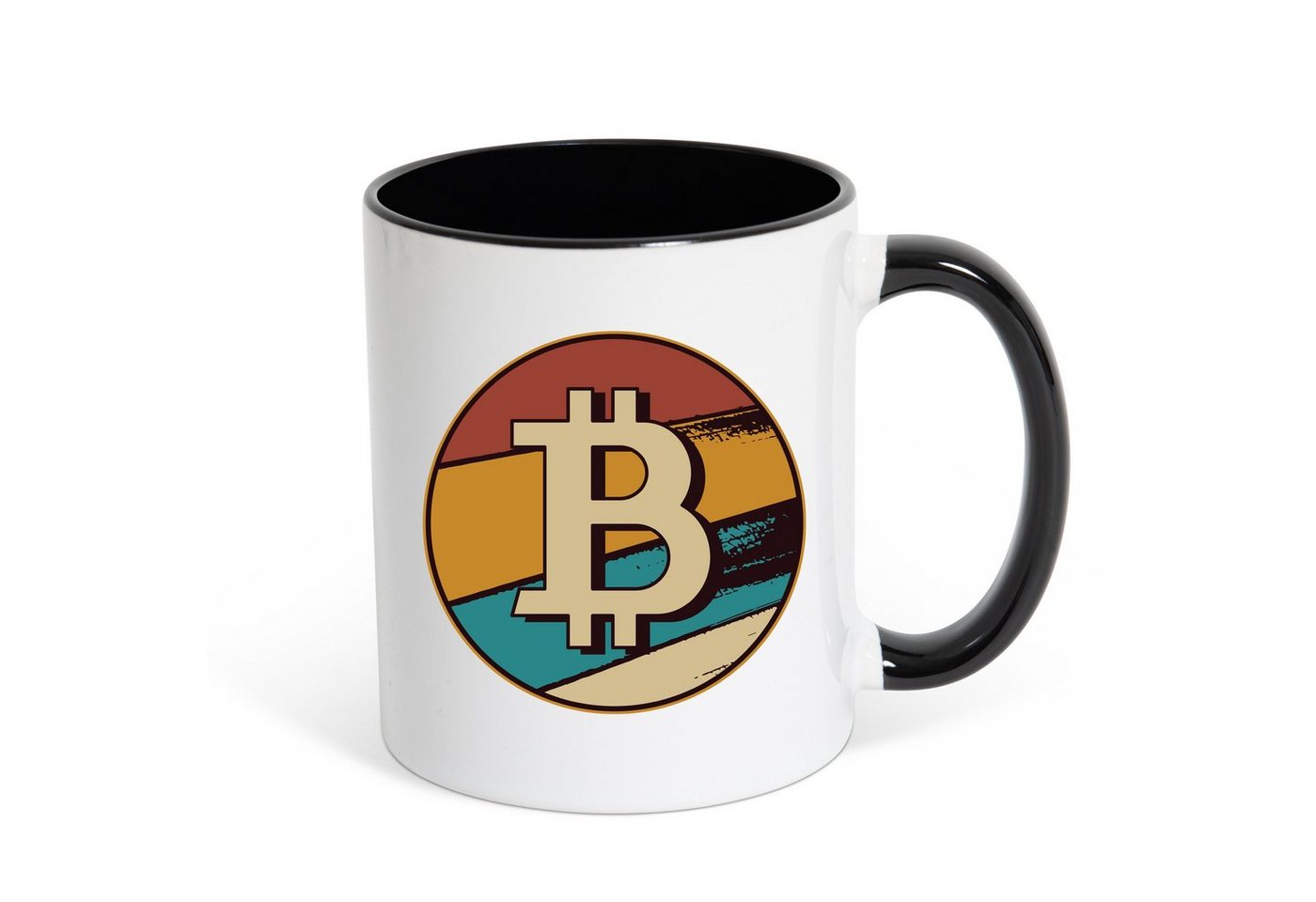 Youth Designz Tasse Bitcoin Crypto Kaffeetasse Geschenk mit Coin Print, Keramik, mit trendigem Print von Youth Designz