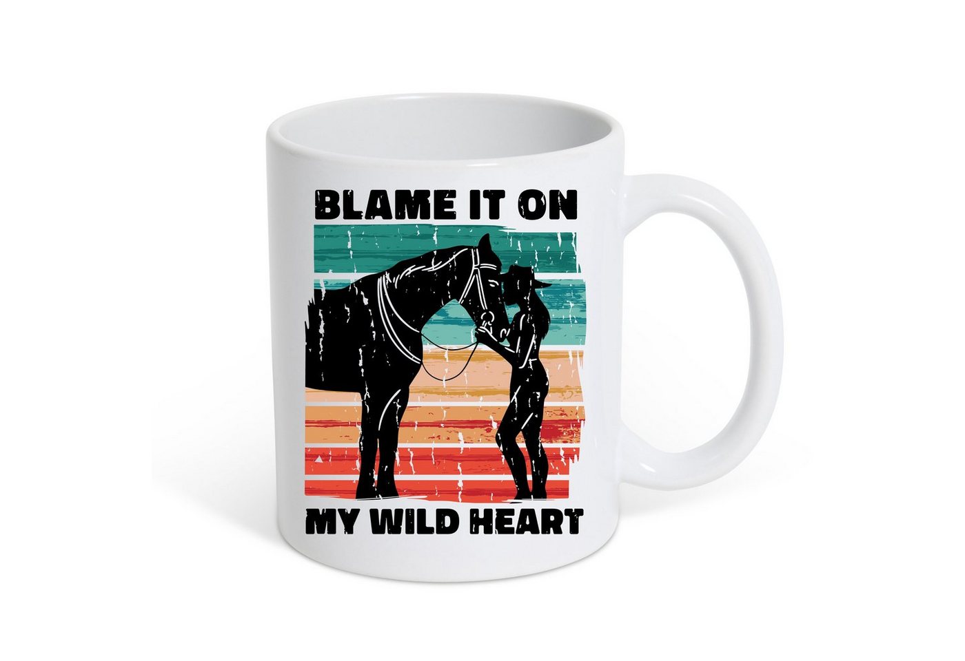 Youth Designz Tasse Blame It On My Wild Heart Pferd Kaffeetasse Geschenk, Keramik, mit Pferde Motiv von Youth Designz