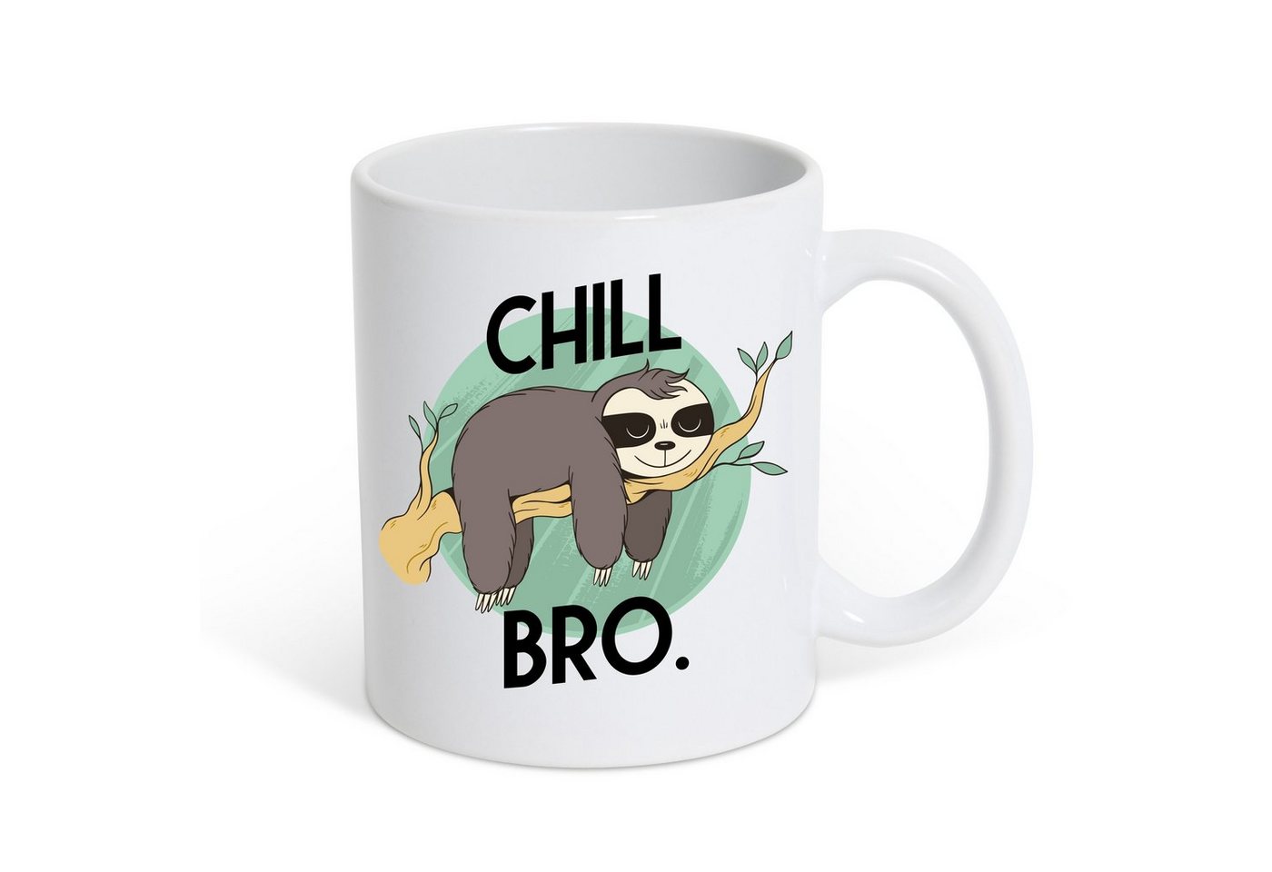 Youth Designz Tasse Chill Bro Faultier Kaffetasse Geschenk, Keramik, mit lustigem Spruch von Youth Designz