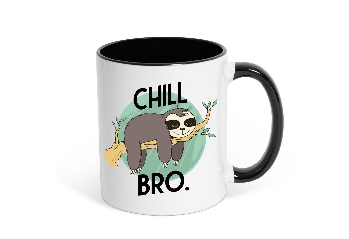 Youth Designz Tasse Chill Bro Faultier Kaffetasse Geschenk, Keramik, mit lustigem Spruch von Youth Designz