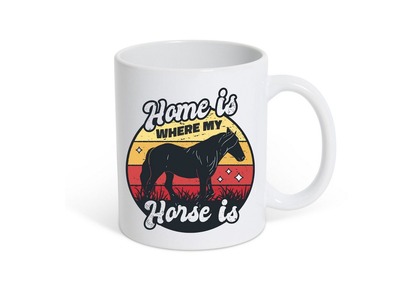 Youth Designz Tasse Home Is Where My Horse Is Kaffeetasse Geschenk, Keramik, mit Pferd Frontprint von Youth Designz