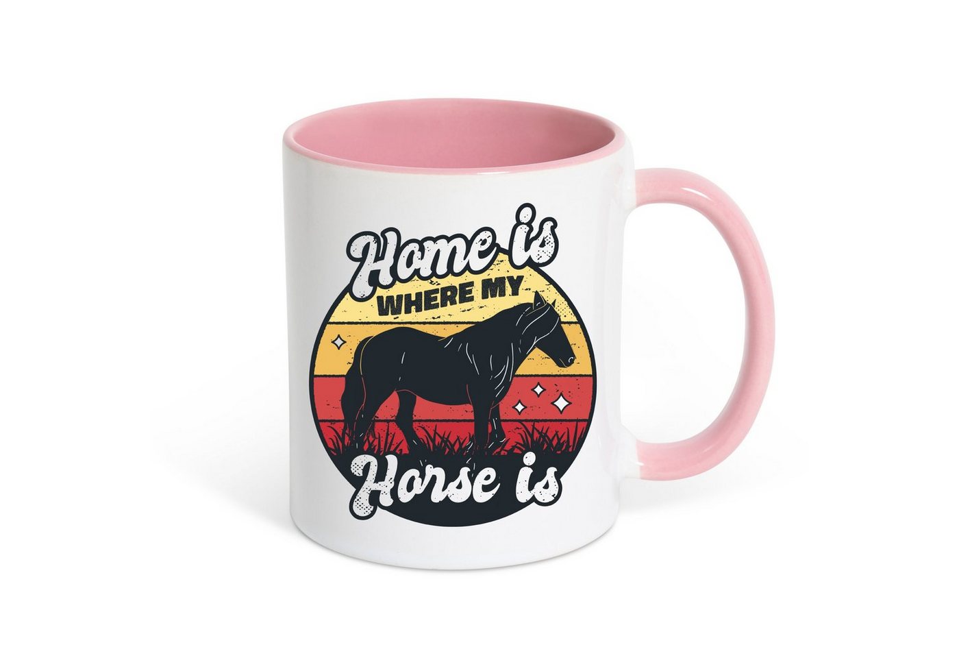 Youth Designz Tasse Home Is Where My Horse Is Kaffeetasse Geschenk, Keramik, mit Pferd Frontprint von Youth Designz