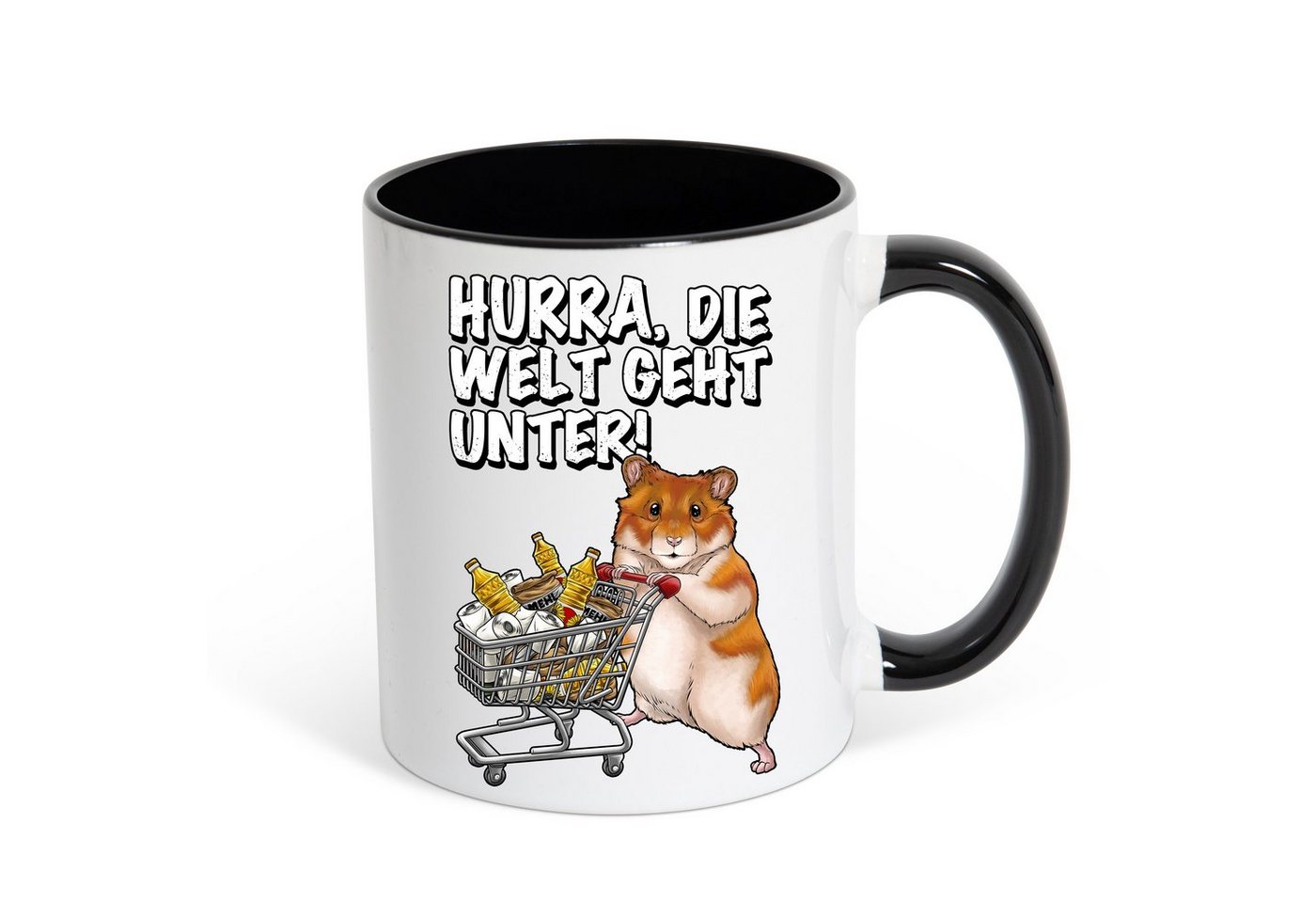 Youth Designz Tasse Hurra, Die Welt Geht Unter Kaffeetasse Geschenk mit lustigem Print, Keramik, mit süßem Hamster Print Youth Designz Tasse Hurra, Die Welt Geht Unter Kaffeetasse Geschenk mit lustigem Print, Keramik, mit süßem Hamster Print von Youth Designz