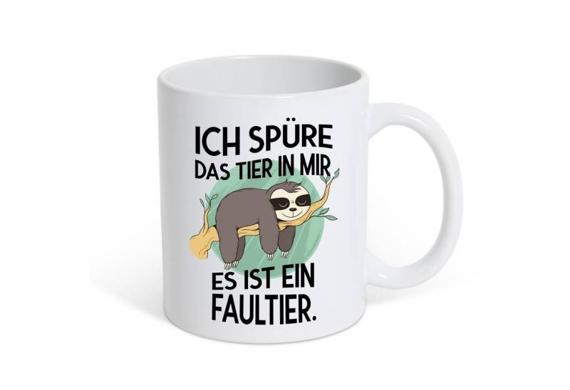 Youth Designz Tasse ICH SPÜRE DAS TIER IN MIR, ES IST EIN FAULTIER Kaffeetasse Geschenk, Keramik, mit Faultier Print Youth Designz Tasse ICH SPÜRE DAS TIER IN MIR, ES IST EIN FAULTIER Kaffeetasse Geschenk, Keramik, mit Faultier Print von Youth Designz