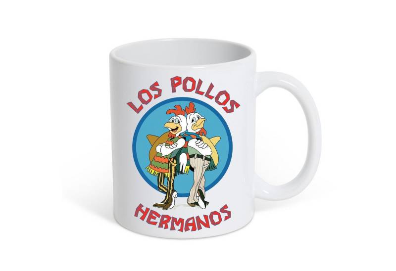 Youth Designz Tasse Los Pollos Hermanos Kaffeetasse Geschenk mit lustigem Fun Print Spruch, Keramik von Youth Designz