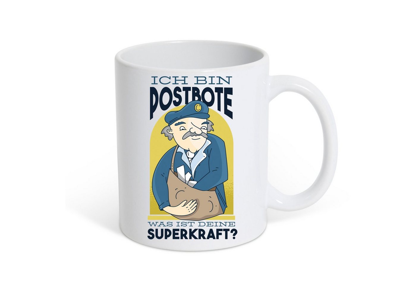 Youth Designz Tasse Meine Superkraft Ist Postbote Kaffeetasse Geschenk, Keramik, mit lustigem Print von Youth Designz