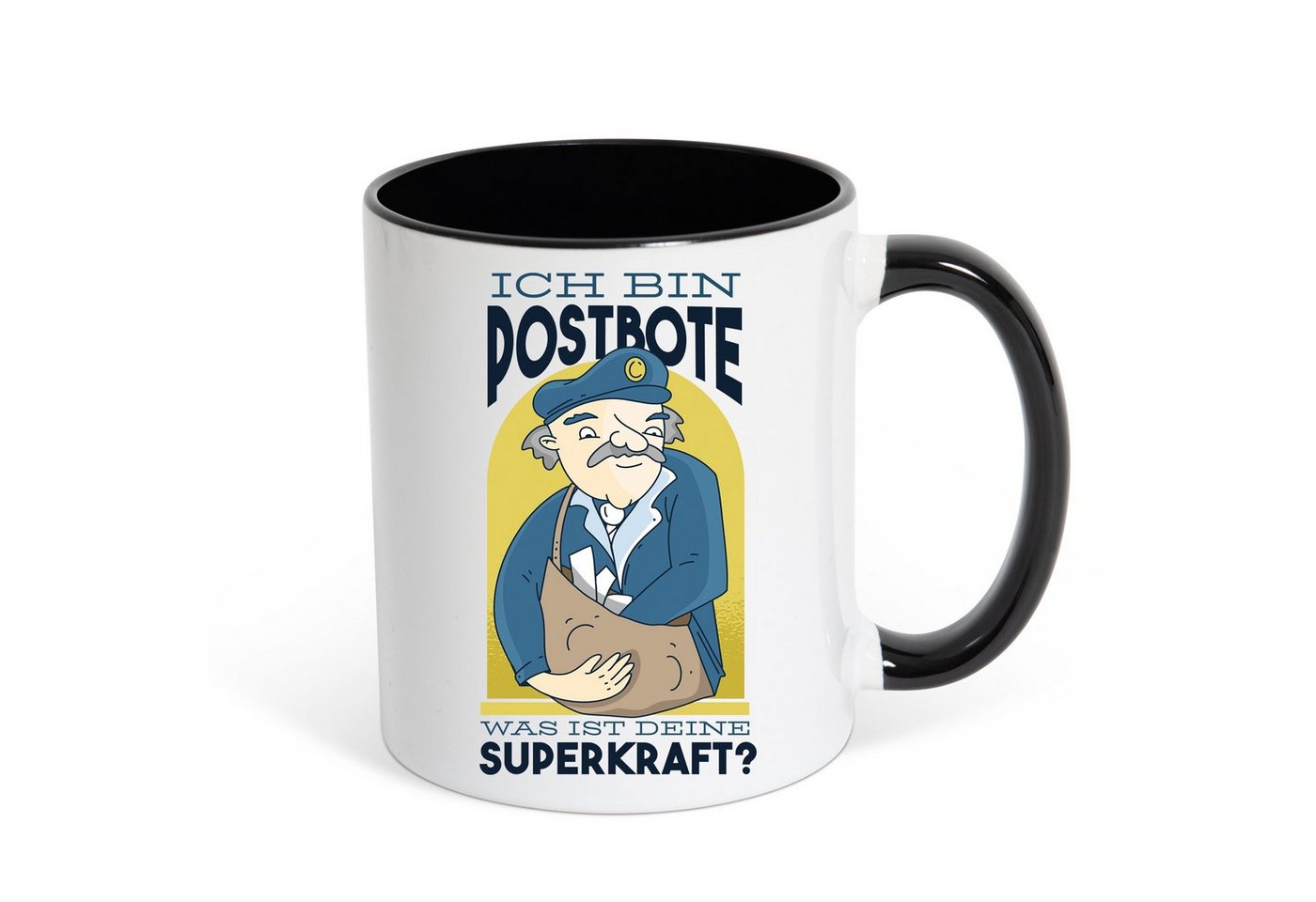 Youth Designz Tasse Meine Superkraft Ist Postbote Kaffeetasse Geschenk, Keramik, mit lustigem Print von Youth Designz