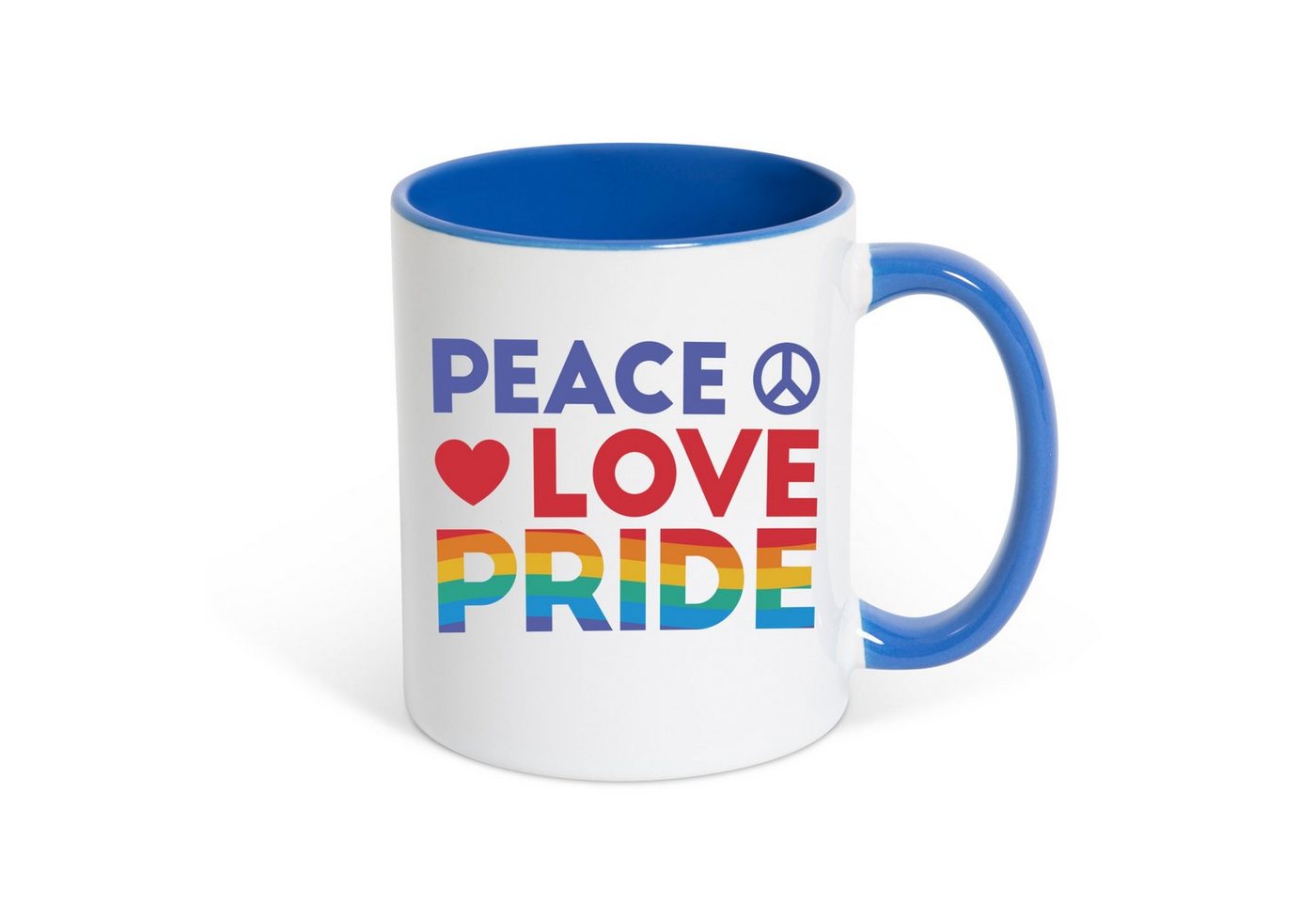 Youth Designz Tasse Peace Love Pride Kaffeetasse Geschenk, Keramik, mit trendigem Motiv von Youth Designz