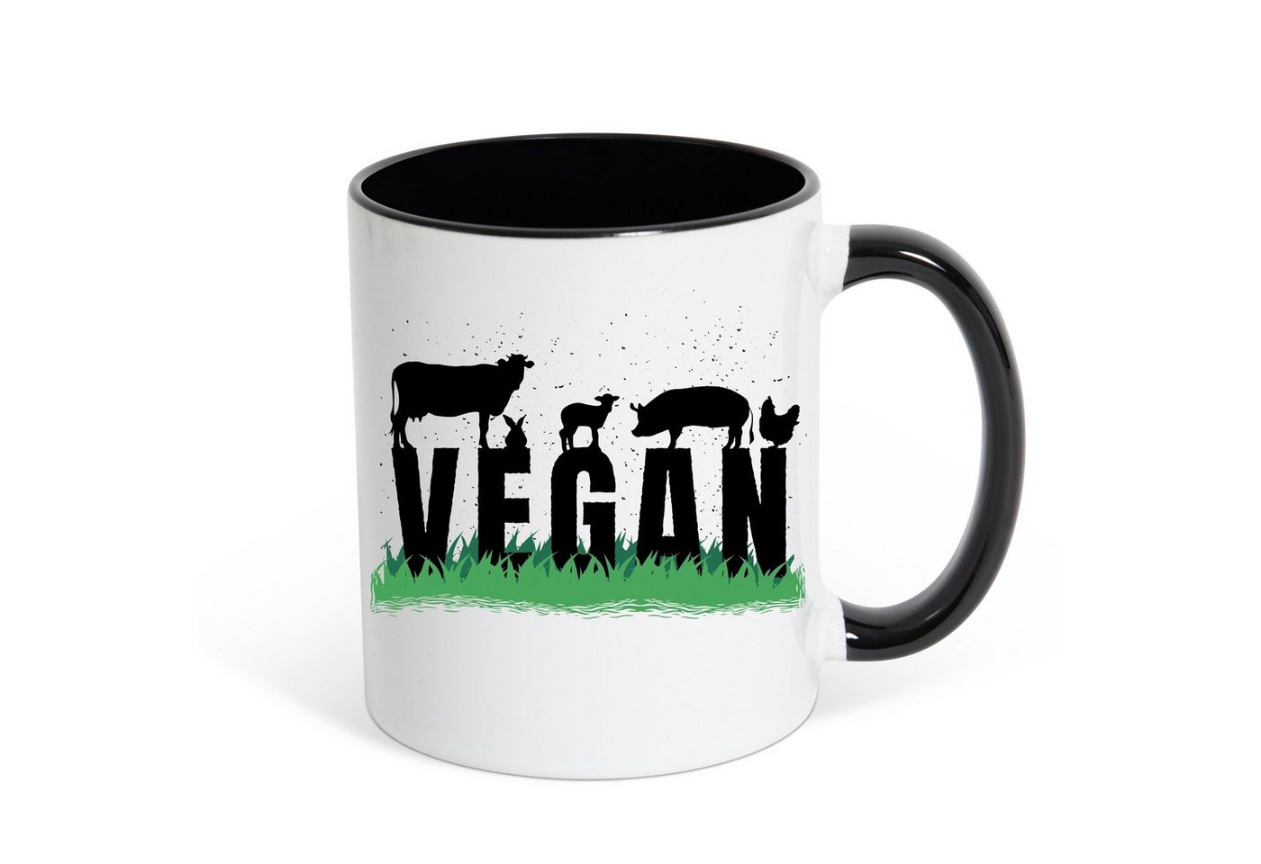 Youth Designz Tasse Vegan Kaffeetasse Geschenk, Keramik, mit trendigem Print von Youth Designz