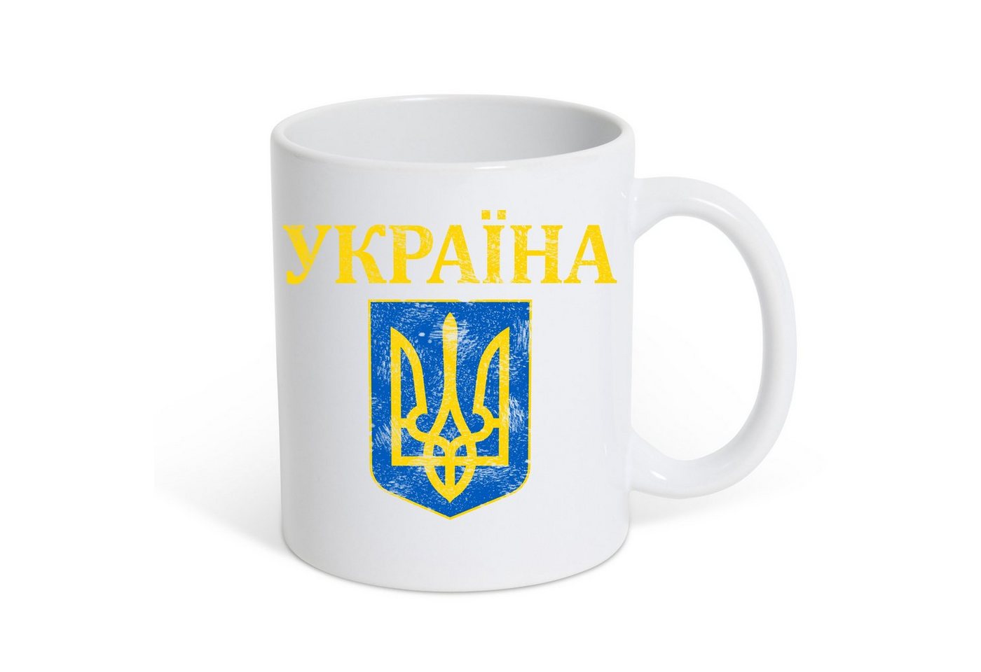 Youth Designz Tasse Vintage Ukraine Wappen Kaffeetasse Geschenk, Keramik, mit Wappen Vintage Print von Youth Designz