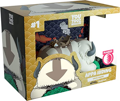 You Tooz Appa Hiding beflockte Vinyl-Figur, Sammlerstück Avatar The Last Airbender Appa Hiding Vinyl mit individueller Kunstverpackung von Youtooz