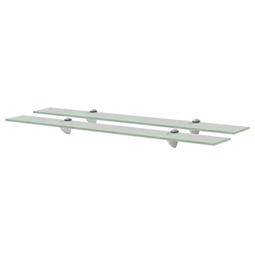 Youuihom 2 STK. Glas Schweberegale 80x20 cm 8 mm Matt Modernes Design für Wandregal Deko in Wohnzimmer Schlafzimmer Bad von Youuihom