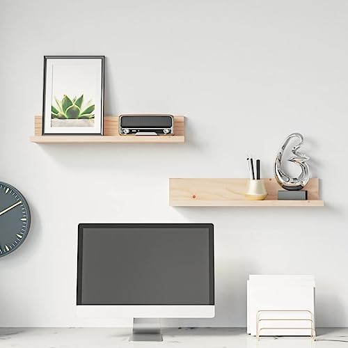 Youuihom 2 Stück Massivholz Wandregal Kiefer Natur 50x11x9 cm Offene Fächer Rustikales Design für Wohnzimmer Küche Bad Bücher Deko Ablage Youuihom 2 Stück Massivholz Wandregal Kiefer Natur 50x11x9 cm Offene Fächer Rustikales Design für Wohnzimmer Küche Bad Bücher Deko Ablage von Youuihom