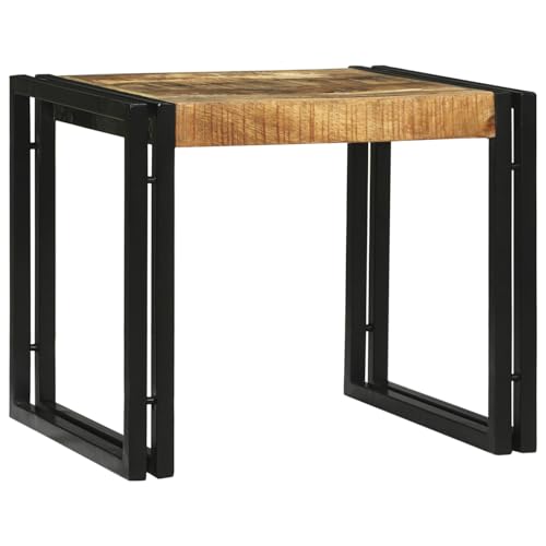 Youuihom 2-teiliges Couchtisch Set aus massivem grobem Mango-Holz mit mattschwarzem Metallgestell, rustikales braunes Quadrat 50x50x45cm für Wohnzimmer Youuihom 2-teiliges Couchtisch Set aus massivem grobem Mango-Holz mit mattschwarzem Metallgestell, rustikales braunes Quadrat 50x50x45cm für Wohnzimmer von Youuihom