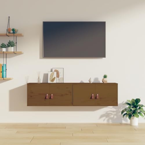 Youuihom 2X Wandschränke aus Massivholz Kiefer Honigbraun 60x30x30 cm | Rustikale Dekorative Hängeschränke mit Viel Stauraum | Für Küche Badezimmer Wohnzimmer Youuihom 2X Wandschränke aus Massivholz Kiefer Honigbraun 60x30x30 cm | Rustikale Dekorative Hängeschränke mit Viel Stauraum | Für Küche Badezimmer Wohnzimmer von Youuihom