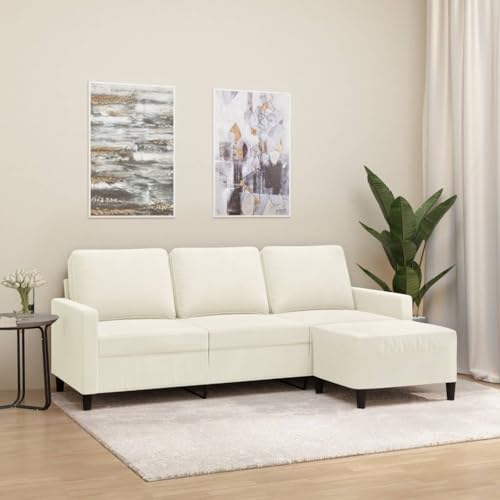 Youuihom 3-Sitzer-Sofa mit Hocker Creme 180 cm Samt Sofa Wohnzimmer Schlafsofa Big Sofa Sessel Wohnzimmer für Wohnzimmer Jugendzimmer Balkon Küchen Youuihom 3-Sitzer-Sofa mit Hocker Creme 180 cm Samt Sofa Wohnzimmer Schlafsofa Big Sofa Sessel Wohnzimmer für Wohnzimmer Jugendzimmer Balkon Küchen von Youuihom