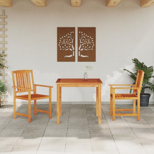 Youuihom 3-TLG. Garten Essgruppe aus Massivholz Akazie rustikale Outdoor Möbel Set mit 2 Stühlen und 1 Tisch für Terrasse Balkon und Garten Youuihom 3-TLG. Garten Essgruppe aus Massivholz Akazie rustikale Outdoor Möbel Set mit 2 Stühlen und 1 Tisch für Terrasse Balkon und Garten von Youuihom