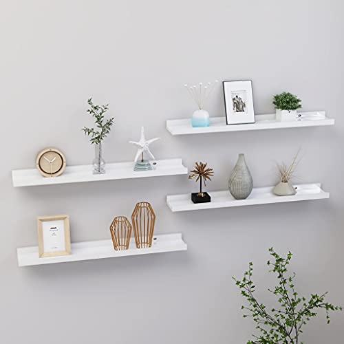 Youuihom 4er Set Wandregal Hochglanz-Weiß MDF 60x9x3 cm Schweberegal für Wohnzimmer Bad Küche Deko und Aufbewahrung Modernes Design Robust Langlebig Youuihom 4er Set Wandregal Hochglanz-Weiß MDF 60x9x3 cm Schweberegal für Wohnzimmer Bad Küche Deko und Aufbewahrung Modernes Design Robust Langlebig von Youuihom