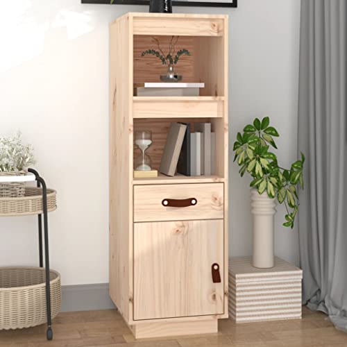 Youuihom Anrichte, Freistehende Schränke, Mehrzweckschränke, Geeignet für Wohnzimmer, Schlafzimmer, Küche oder Bad, Highboard 34x40x108,5 cm Massivholz Kiefer von Youuihom