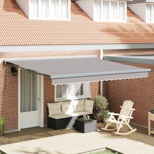 Youuihom Automatische Einziehbare Markise Hellgrau 400x300 cm Rechteckige Polyester Markise mit Modernem Design für Balkon Terrasse und Garten Youuihom Automatische Einziehbare Markise Hellgrau 400x300 cm Rechteckige Polyester Markise mit Modernem Design für Balkon Terrasse und Garten von Youuihom