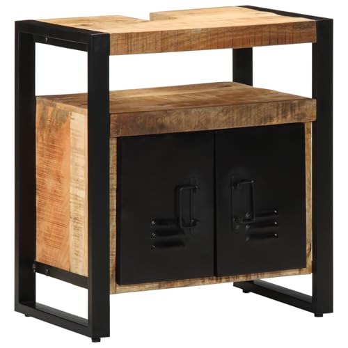 Youuihom Badezimmerschrank aus Massivholz Mango 55x35x60 cm Moderner Waschbeckenunterschrank mit 2 Türen & Stauraum Robustes Design für Bad WC oder Flur Youuihom Badezimmerschrank aus Massivholz Mango 55x35x60 cm Moderner Waschbeckenunterschrank mit 2 Türen & Stauraum Robustes Design für Bad WC oder Flur von Youuihom