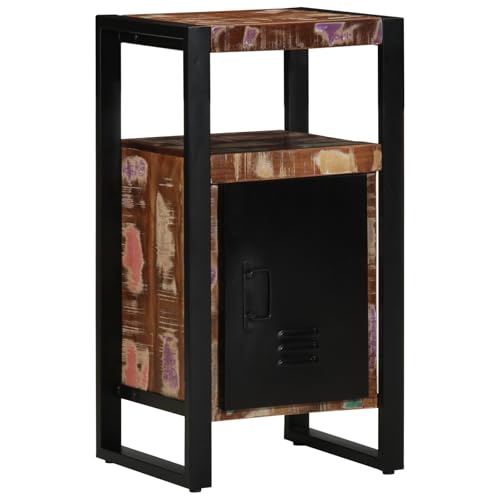 Youuihom Badschrank aus recyceltem Massivholz 40x35x75 cm Rustikaler Badezimmerschrank mit schwarzem Metallrahmen Praktischer Stauraum für Handtücher & Toilettenartikel Youuihom Badschrank aus recyceltem Massivholz 40x35x75 cm Rustikaler Badezimmerschrank mit schwarzem Metallrahmen Praktischer Stauraum für Handtücher & Toilettenartikel von Youuihom