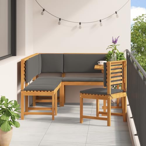Youuihom Balkontisch aus Massivholz Akazie Klappbarer Gartentisch mit Kissen Rechteckiger Beistelltisch Outdoor für Balkon Terrasse und Garten Rustikales Design für 2-4 Personen Youuihom Balkontisch aus Massivholz Akazie Klappbarer Gartentisch mit Kissen Rechteckiger Beistelltisch Outdoor für Balkon Terrasse und Garten Rustikales Design für 2-4 Personen von Youuihom