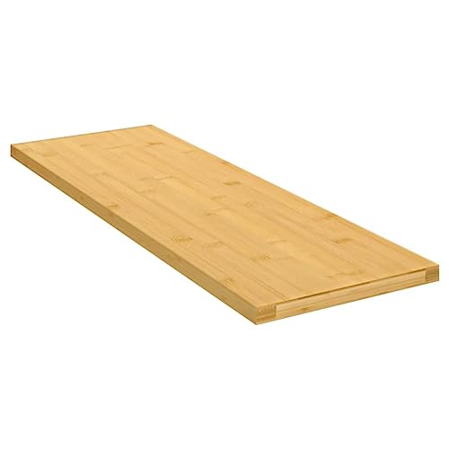 Youuihom Bambus Wandregal Schweberegal 60x20x1,5 cm Natürliches Holz Regalbrett für Wanddekoration - Platzsparendes Ablageregal für Wohnzimmer Küche Bad von Youuihom