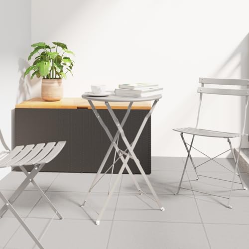 Youuihom Bistrotisch Klappbar Beige Ø50x71 cm Stahl Pulverbeschichtet Moderner Rundtisch für Balkon Terrasse und Garten Platzsparend & Wetterfest Youuihom Bistrotisch Klappbar Beige Ø50x71 cm Stahl Pulverbeschichtet Moderner Rundtisch für Balkon Terrasse und Garten Platzsparend & Wetterfest von Youuihom