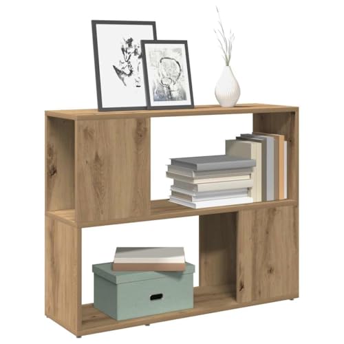 Youuihom Bücherregal/Raumteiler Artisan-Eiche 80x24x63 cm Tv Table Couchtisch Wohnzimmer Möbel Fernsehschrank für Wohnstube Schlafzimmer Inneres Flur von Youuihom