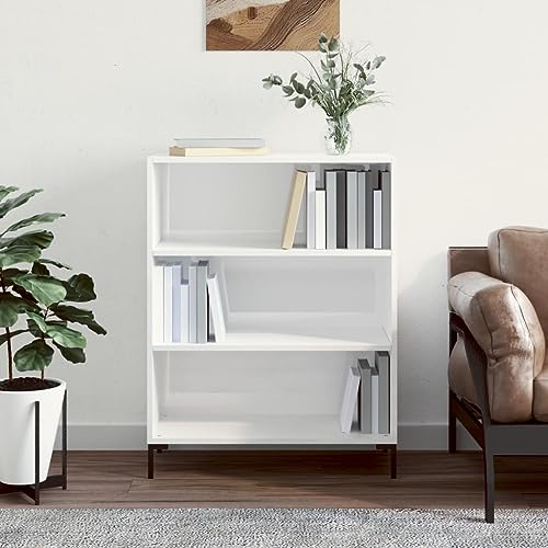 Youuihom Bücherregal Hochglanz-Weiß Schmal Hoch 69,5x32,5x90 cm Holzwerkstoff Mit Metallfüßen Für Bücher Aufbewahrung Dekoration Wohnzimmer Youuihom Bücherregal Hochglanz-Weiß Schmal Hoch 69,5x32,5x90 cm Holzwerkstoff Mit Metallfüßen Für Bücher Aufbewahrung Dekoration Wohnzimmer von Youuihom