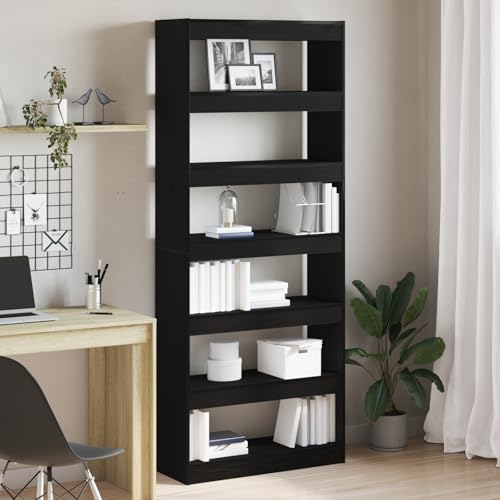 Youuihom Bücherregal Schwarz Holz 80 x 30 x 198 cm Schmal Hoch Regal mit 6 Böden Modernes Design für Wohnzimmer Büro Home Office Youuihom Bücherregal Schwarz Holz 80 x 30 x 198 cm Schmal Hoch Regal mit 6 Böden Modernes Design für Wohnzimmer Büro Home Office von Youuihom