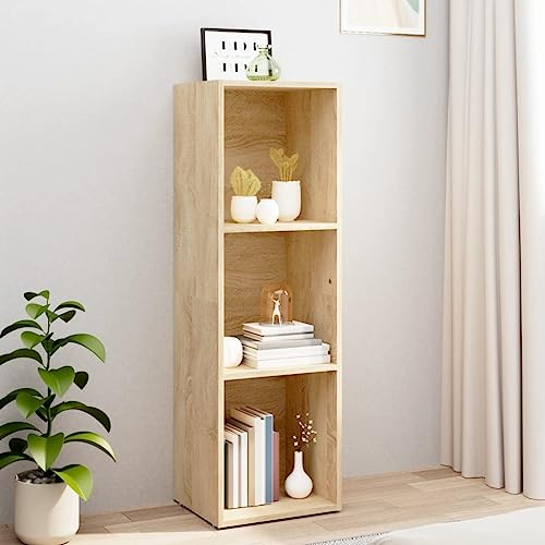 Youuihom Bücherregal TV-Schrank Sonoma Eiche Holzwerkstoff 36x30x114 cm Schmal Hoch Regalschrank mit 3 Fächern Modernes Design Robust für Wohnzimmer Youuihom Bücherregal TV-Schrank Sonoma Eiche Holzwerkstoff 36x30x114 cm Schmal Hoch Regalschrank mit 3 Fächern Modernes Design Robust für Wohnzimmer von Youuihom