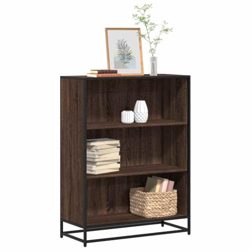 Youuihom Bücherschrank Braun Eichen-Optik Schmal Modernes Design Regal mit Metallgestell 80,5x35x107,5 cm für Wohnzimmer Büro Aufbewahrung Youuihom Bücherschrank Braun Eichen-Optik Schmal Modernes Design Regal mit Metallgestell 80,5x35x107,5 cm für Wohnzimmer Büro Aufbewahrung von Youuihom