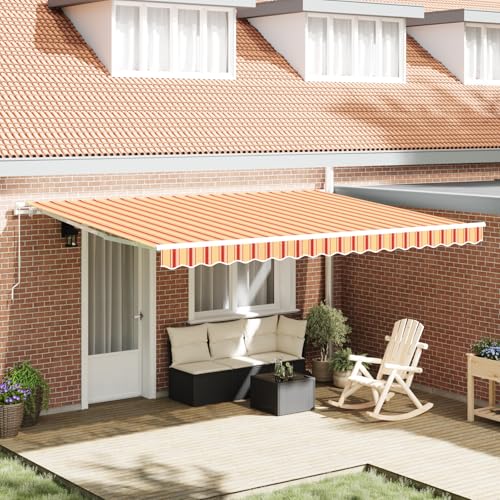 Youuihom Einziehbare Markise Orange Rot Gestreift 450x300 cm UV-Schutz & Wasserdicht Verstellbar für Balkon Terrasse Garten Youuihom Einziehbare Markise Orange Rot Gestreift 450x300 cm UV-Schutz & Wasserdicht Verstellbar für Balkon Terrasse Garten von Youuihom