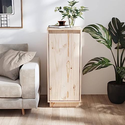 Youuihom Esszimmerschrank Schrank Wohnzimmer Sideboard Flur Sideboard 31,5x34x75 cm Massivholz Kiefer Geeignet für Esszimmer, Küche, Büro, Wohnzimmer von Youuihom