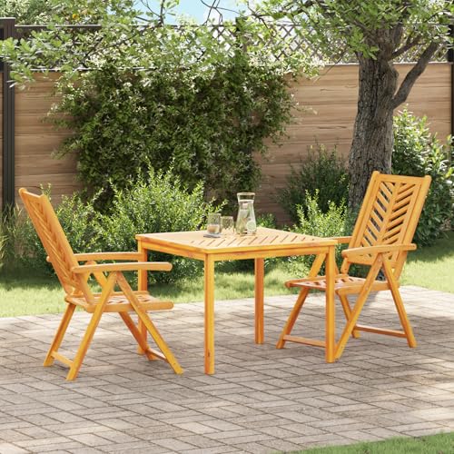 Youuihom Garten Essset aus Massivholz Akazie 2 Stühle und 1 Tisch Braun Faltbar Robustes Design für Terrasse Balkon und Garten Youuihom Garten Essset aus Massivholz Akazie 2 Stühle und 1 Tisch Braun Faltbar Robustes Design für Terrasse Balkon und Garten von Youuihom