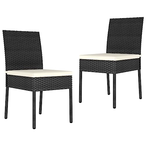 Youuihom Garten-Essstühle 2 STK. Poly Rattan Schwarz Balkonstühle Campingstuhl Loungesessel Outdoor Essstühle für Camping Strand Garten Balkon Youuihom Garten-Essstühle 2 STK. Poly Rattan Schwarz Balkonstühle Campingstuhl Loungesessel Outdoor Essstühle für Camping Strand Garten Balkon von Youuihom