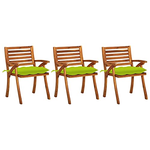 Youuihom Garten-Essstühle mit Kissen 3 STK. Massivholz Akazie Outdoor Stuhl Gartenstühle Strandstuhl Balkonstuhl für Garten Camping Balkon Strand Youuihom Garten-Essstühle mit Kissen 3 STK. Massivholz Akazie Outdoor Stuhl Gartenstühle Strandstuhl Balkonstuhl für Garten Camping Balkon Strand von Youuihom