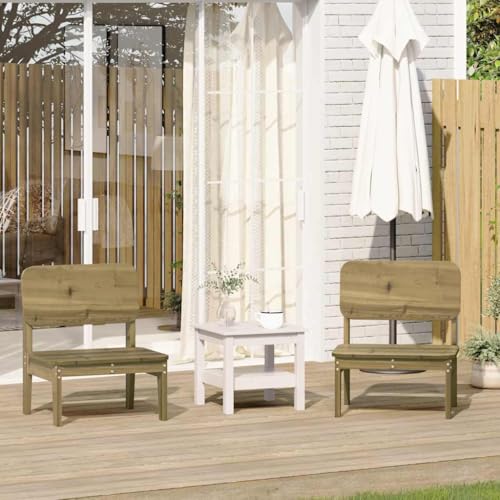 Youuihom Gartenstühle 2 STK. 60x52,5x72 cm Kiefernholz Imprägniert Balkonstühle Strandstuhl Loungesessel Outdoor Balkonstuhl für Strand Balkon Garten Camping von Youuihom